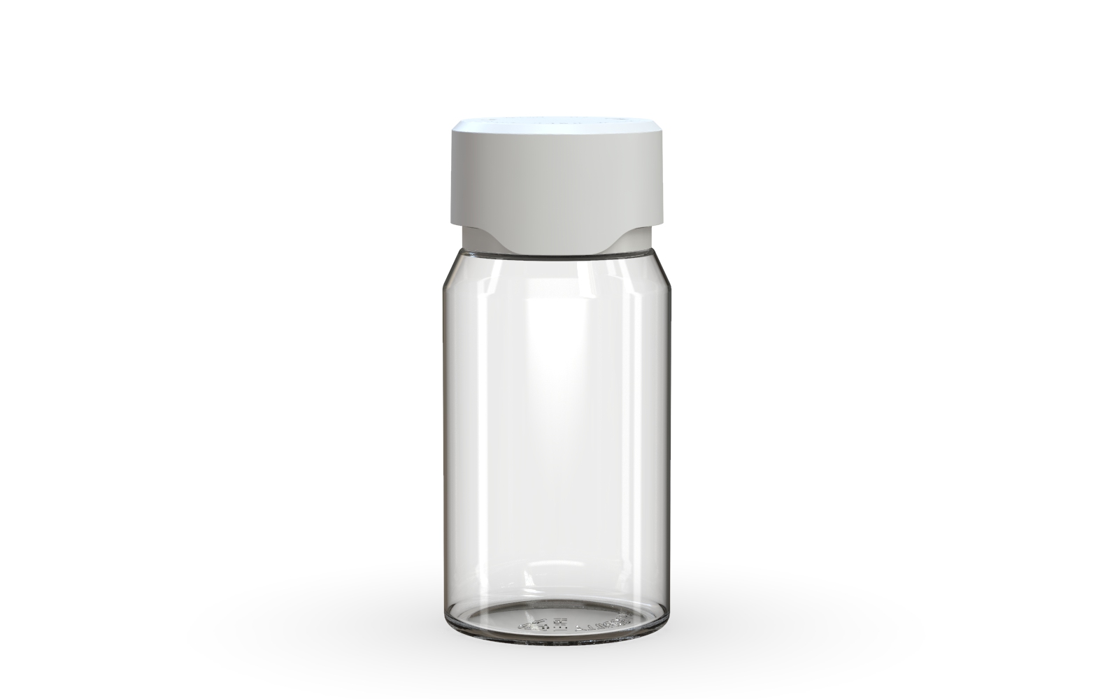 Chubby Gorilla Aviator Shot Bottle 60ml Mini - Clear bottle & White Cap Default Title