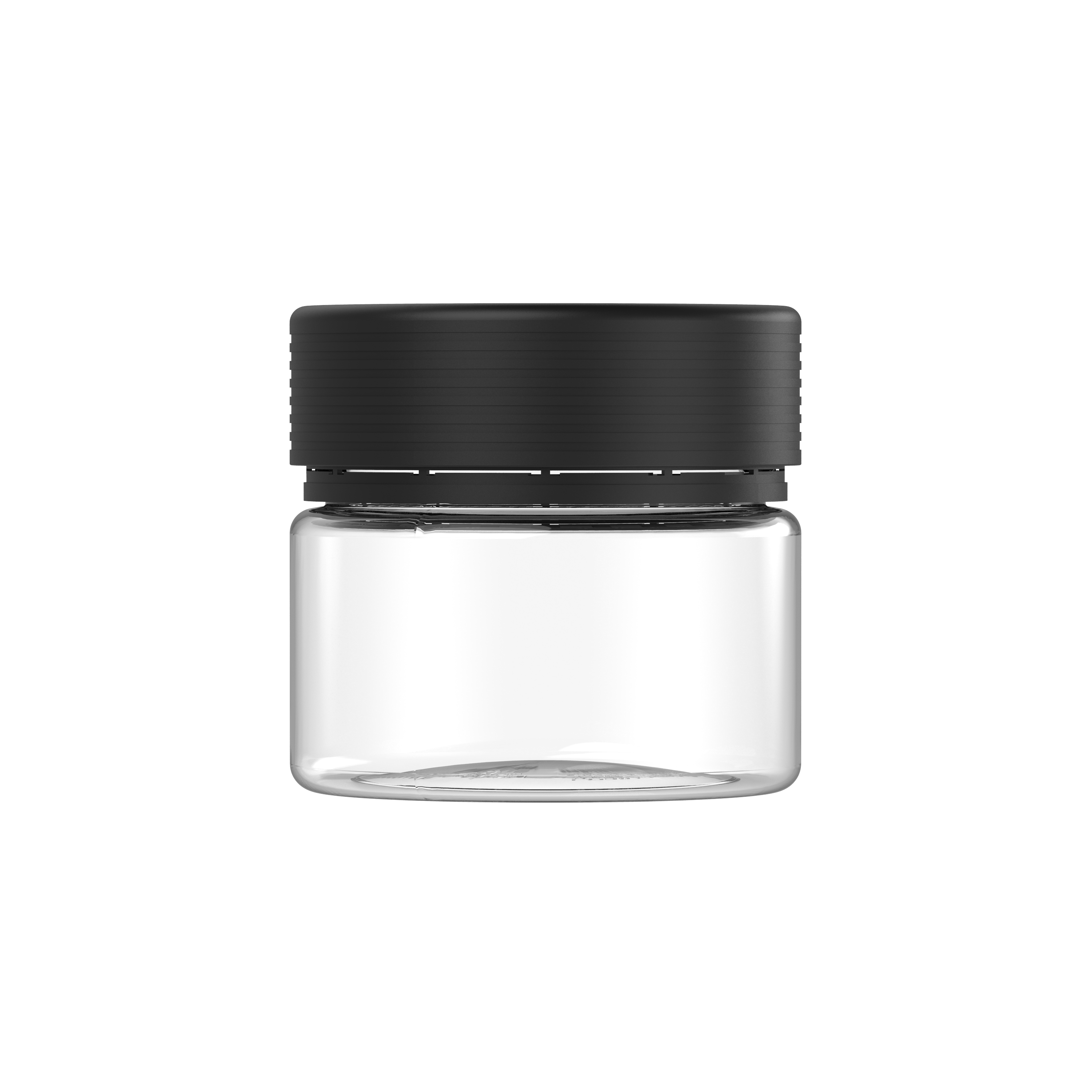 300CC/10FL.OZ Spiral CR - XL Container With Inner Seal & Tamper - Clear Natural With Opaque Black Lid Default Title