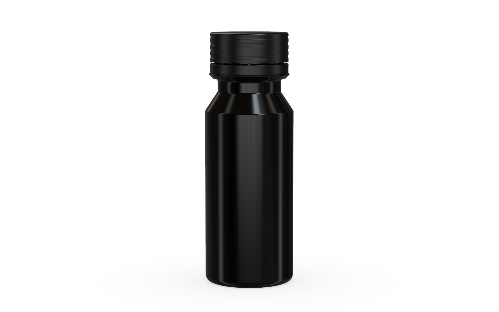 Spiral CR - Shot Bottle 60ML - Opaque Black with Opaque Black Cap Default Title