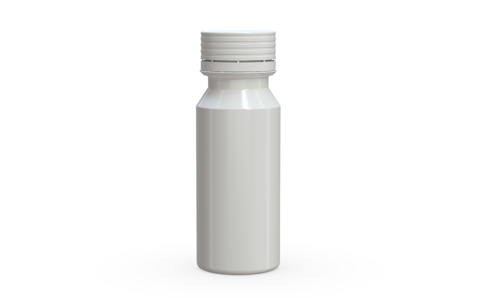 Spiral CR - Shot Bottle 60ML - Opaque White with Opaque White Cap Default Title