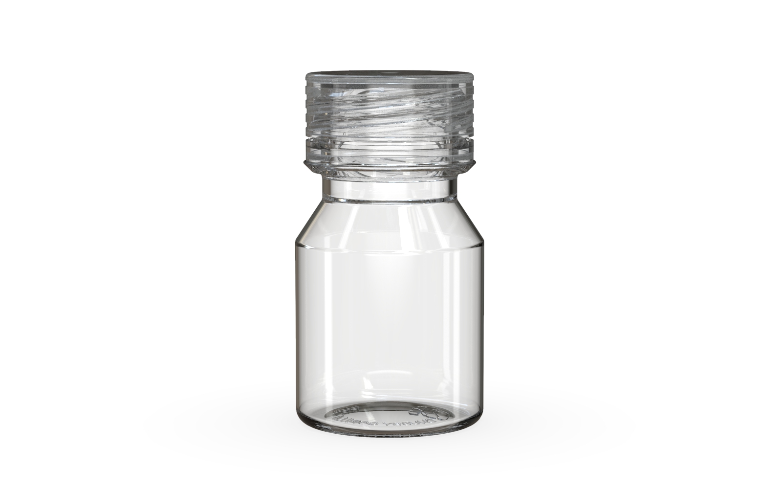 Spiral CR - Shot Bottle 30ML Stubby - Clear Natural with Clear Natural Cap Default Title