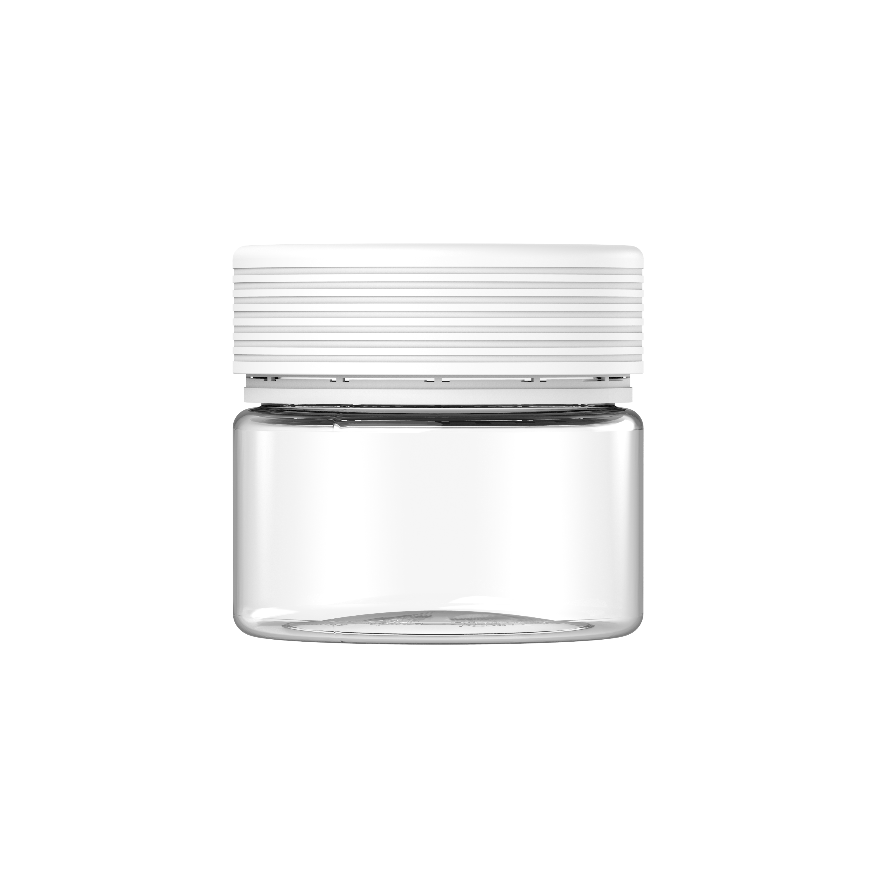 300CC/10FL.OZ Spiral CR - XL Container With Inner Seal & Tamper - Clear Natural With Opaque White Lid Default Title