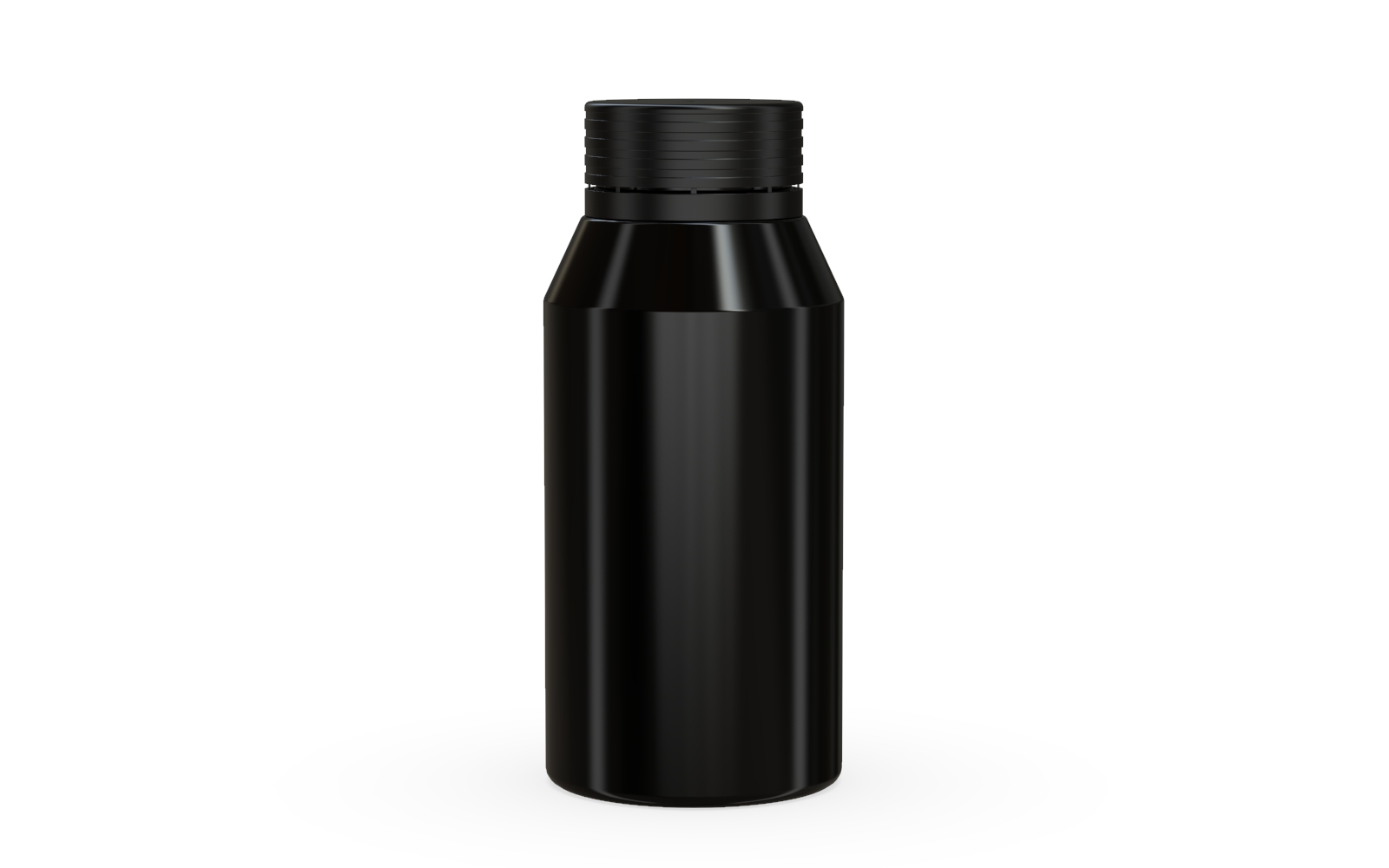 Spiral CR - Shot Bottle 100ML Mini - Opaque Black with Opaque Black Cap Default Title