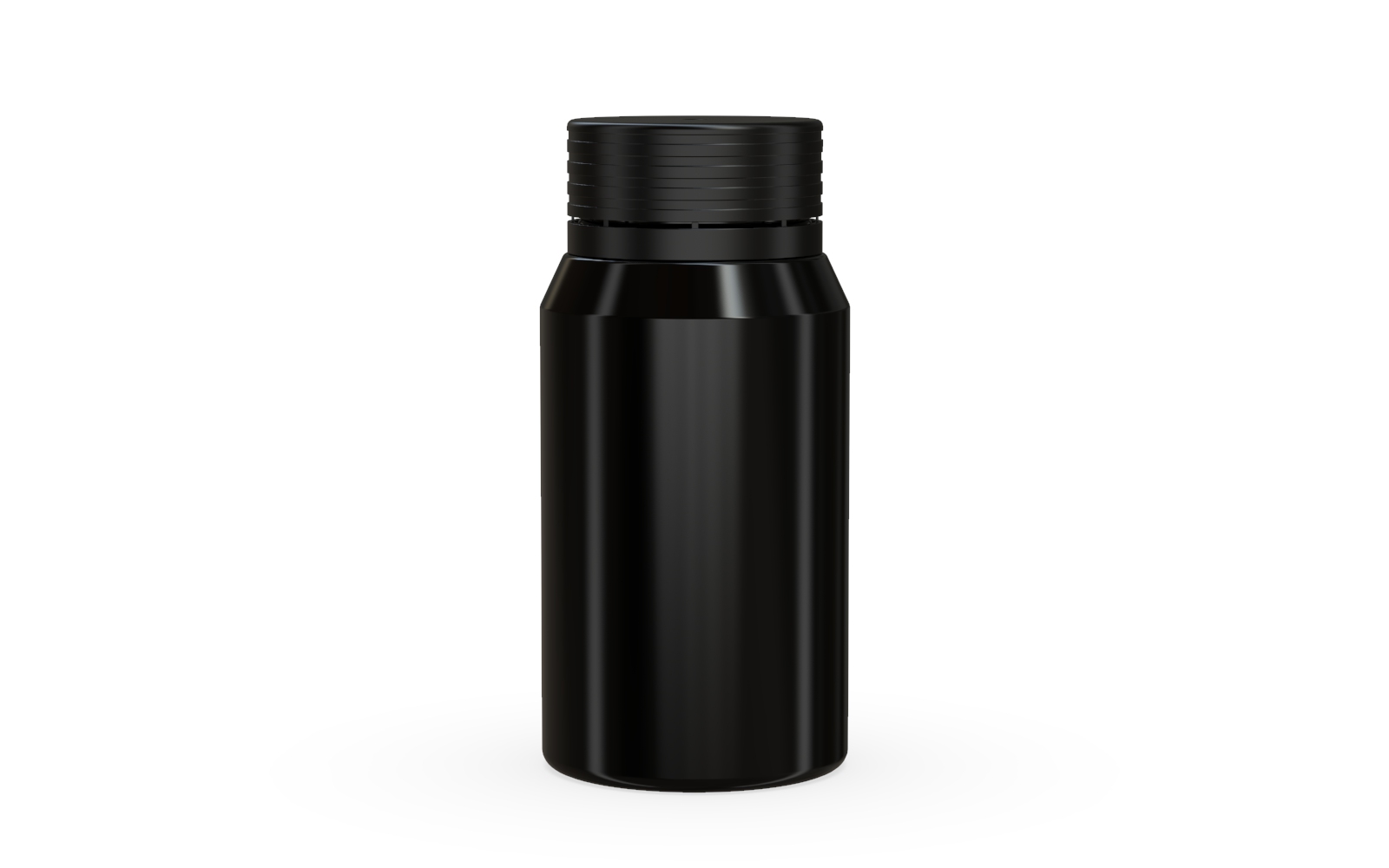 Spiral CR - Shot Bottle 60ML Mini - Opaque Black with Opaque Black Cap Default Title