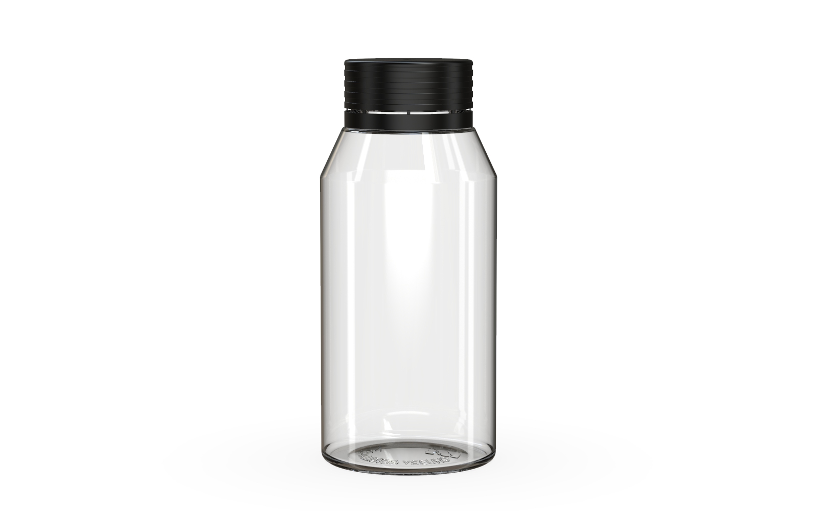 Spiral CR - Shot Bottle 100ML Mini - Clear Natural with Opaque Black Cap Default Title