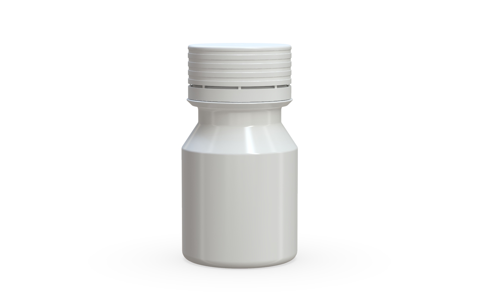 Spiral CR - Shot Bottle 30ML Stubby - Opaque White with Opaque White Cap Default Title