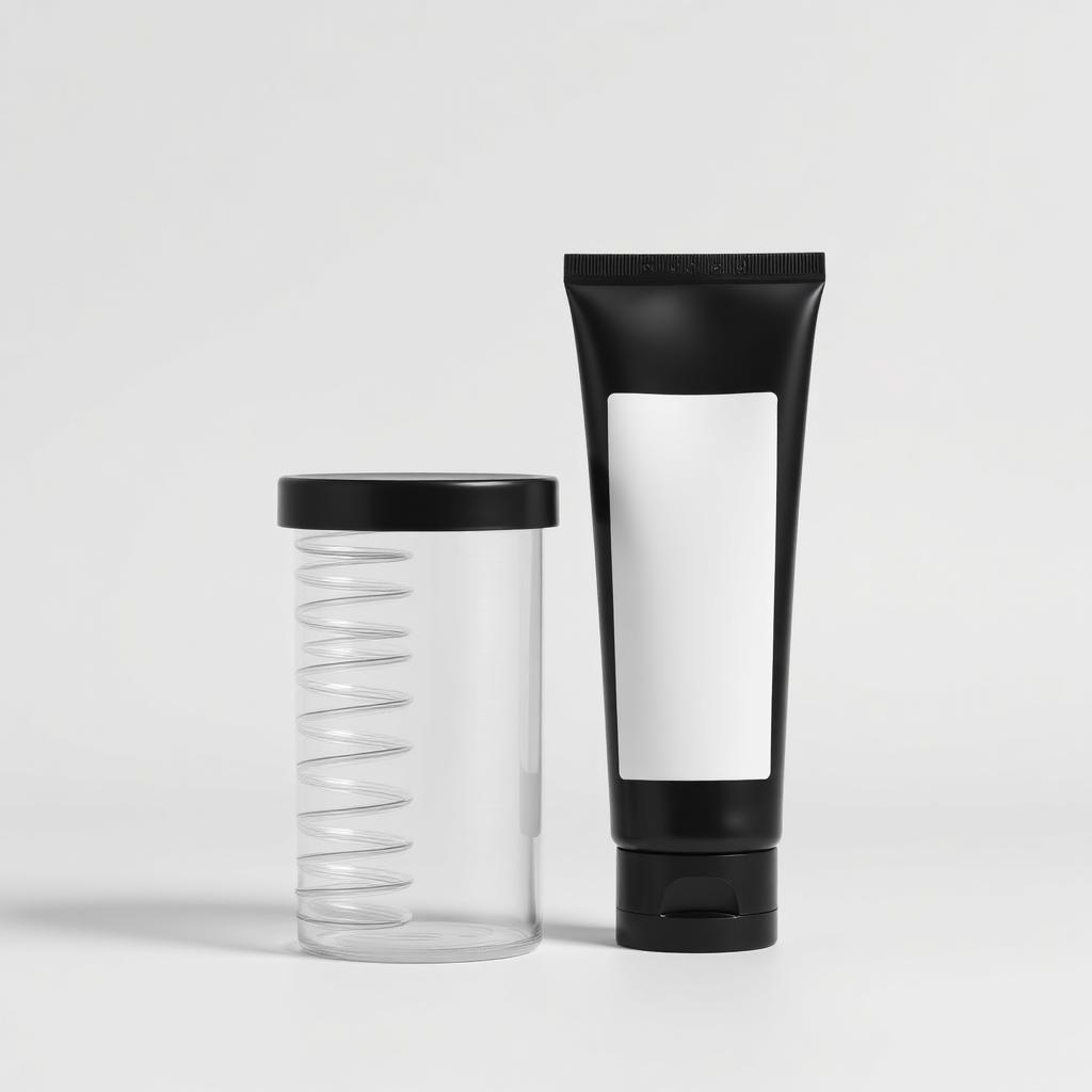 Chubby Gorilla Spiral container and cannagar tube blank label mockup