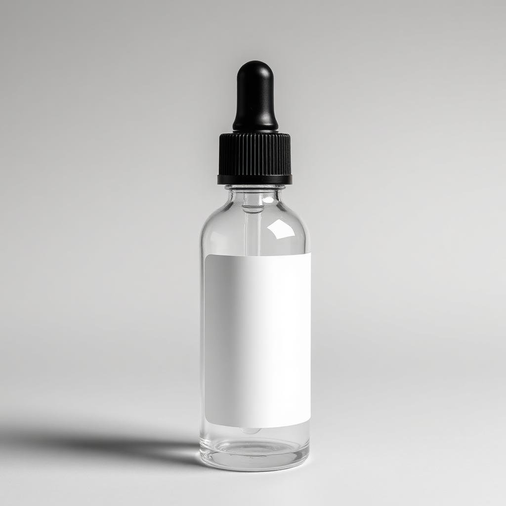 Chubby Gorilla Unicorn bottle blank label mockup with child-resistant cap